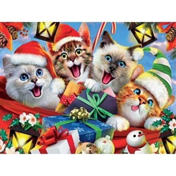 Ceaco Cats in Hats Selfie 550 Piece Jigsaw Puzzle - Picture 2 of 4